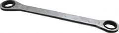 Lang - 1-1/8" x 1-3/16" 12 Point Ratcheting Box Wrench - Double End, 15" OAL, Steel - Exact Tooling