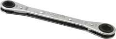 Lang - 9mm x 10mm 6 Point Ratcheting Box Wrench - Double End, 5-1/2" OAL, Steel - Exact Tooling