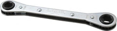 Lang - 11mm x 13mm 6 Point Ratcheting Box Wrench - Double End, 6-7/8" OAL, Steel - Exact Tooling