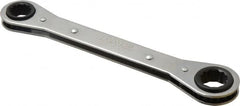 Lang - 15mm x 17mm 12 Point Ratcheting Box Wrench - Double End, 8-1/8" OAL, Steel - Exact Tooling