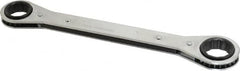 Lang - 19mm x 21mm 12 Point Ratcheting Box Wrench - Double End, 9-1/4" OAL, Steel - Exact Tooling