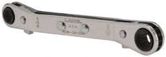 Lang - 1/4" x 5/16" 12 Point Reversible Ratcheting Offset Box Wrench - Double End, 4-1/4" OAL, Steel, 25° Offset - Exact Tooling