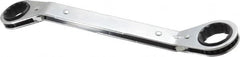 Lang - 13/16" x 15/16" 12 Point Reversible Ratcheting Offset Box Wrench - Double End, 9-1/8" OAL, Steel, 25° Offset - Exact Tooling