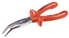 Knipex - 8" Long, 2-11/16" Jaw Length, Long Reach Bent Nose Plier - Side Cutter - Exact Tooling