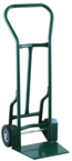 Shovel Nose Freight, Dock and Warehouse 900 lb Capacity Hand Truck - 1-1/4" Tubular steel frame robotically welded - 1/4" High strength tapered steel base plate -- 8" Solid Rubber wheels - Exact Tooling