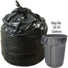 33 gal, .59 mil, Black, 33″ × 39″ - Case of 250, Revolution Bag Eco Max Low Density Can liners - Exact Tooling