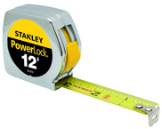 STANLEY® PowerLock® Metal Case Tape Measure 3/4" x 12' - Exact Tooling