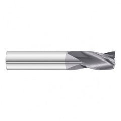 20mm Dia. x 100mm Overall Length 3-Flute Square End Solid Carbide SE End Mill-Round Shank-Center Cut-TiAlN - Exact Tooling