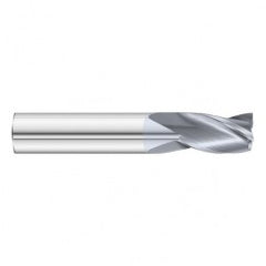 5/8 Dia. x 3-1/2 Overall Length 3-Flute Square End Solid Carbide SE End Mill-Round Shank-Center Cut-TiCN - Exact Tooling