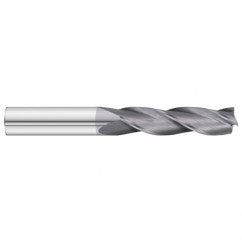 1/8 Dia. x 3 Overall Length 3-Flute Square End Solid Carbide SE End Mill-Round Shank-Center Cut-TiAlN - Exact Tooling