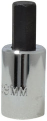 Proto - 3/8" Drive, 9mm Hex Bit Socket - 1-49/64" OAL, 3/4" Bit Length - Exact Tooling