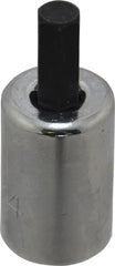 Proto - 3/8" Drive, 1/4" Hex Bit Socket - 1-13/16" OAL, 3/4" Bit Length - Exact Tooling