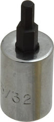 Proto - 3/8" Drive, 5/32" Hex Bit Socket - 1-13/16" OAL, 3/4" Bit Length - Exact Tooling