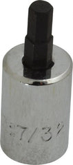 Proto - 3/8" Drive, 7/32" Hex Bit Socket - 1-13/16" OAL, 3/4" Bit Length - Exact Tooling