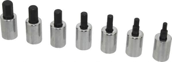 Proto - 7 Piece 3/8" Drive Metric Hex Bit Socket Set - 4 to 10mm Hex - Exact Tooling