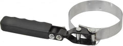 Plews - 3-1/2 to 3-7/8" Diam, Swivel Handle Large Oil Filter Wrench - Steel, For Use with Filters from 3-1/2 to 3-7/8" - Exact Tooling