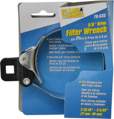Plews - 2-13/16 to 3-5/32" Diam, Small Ratchet Oil Filter Wrench - Steel, For Use with Filters from 2-13/16 to 3-5/32" - Exact Tooling
