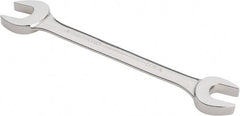 Armstrong - 5/8" x 3/4" Standard Open End Wrench - 7-7/8" OAL, Double End, Chrome Finish, 15° Head Angle - Exact Tooling