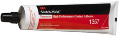 3M - 5 oz Tube Gray Contact Adhesive - Series 1357, 30 min Working Time, Bonds to Foam, Rubber & Vinyl - Exact Tooling