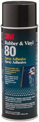 3M - 19 oz Aerosol Yellow Spray Adhesive - High Tack, 300°F Heat Resistance, 28 Sq Ft Coverage, High Strength Bond, 30 min Max Bonding Time, Flammable, Series Rubber & Vinyl 80 - Exact Tooling