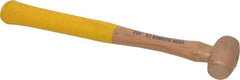 Cook Hammer - 1/2 Lb Head Nonsparking Mallet - 12" OAL, Wood Handle - Exact Tooling