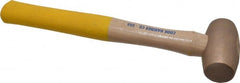 Cook Hammer - 1-1/2 Lb Head Nonsparking Mallet - 13" OAL, Wood Handle - Exact Tooling