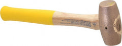Cook Hammer - 2 Lb Head Nonsparking Mallet - 13" OAL, Wood Handle - Exact Tooling