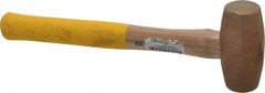 Cook Hammer - 3 Lb Head Nonsparking Mallet - 16" OAL, Wood Handle - Exact Tooling