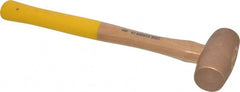 Cook Hammer - 4 Lb Head Nonsparking Mallet - 16" OAL, Wood Handle - Exact Tooling