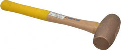 Cook Hammer - 5 Lb Head Nonsparking Mallet - 16" OAL, Wood Handle - Exact Tooling