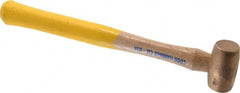 Cook Hammer - 1/2 Lb Head Nonsparking Mallet - 12" OAL, Wood Handle - Exact Tooling