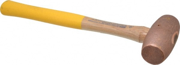 Cook Hammer - 5 Lb Head Nonsparking Mallet - 16" OAL, Wood Handle - Exact Tooling