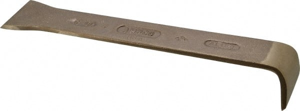 Ampco - Stiff Bronze 1-Edge Scraper - 2" Blade Width x 2" Blade Length, 12" Long Aluminum Handle - Exact Tooling