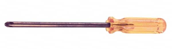 Ampco - #4, 13" OAL, Nonsparking Phillips Screwdriver - 8" Blade Length, Round Shank, Acetate Handle - Exact Tooling