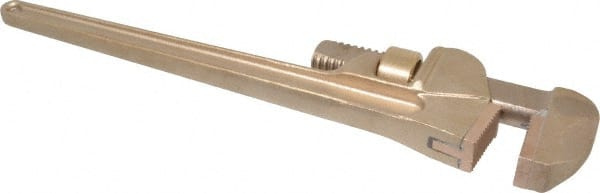 Ampco - 18" Bronze Straight Pipe Wrench - 2" Pipe Capacity - Exact Tooling