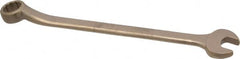 Ampco - 9/16" 12 Point Offset Combination Wrench - 15° Offset Angle, 8-1/4" OAL, Aluminum Bronze, Plain Finish - Exact Tooling
