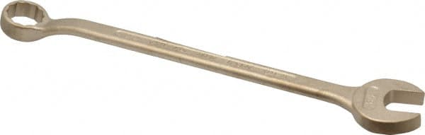 Ampco - 7/8" 12 Point Offset Combination Wrench - 15° Offset Angle, 13-1/4" OAL, Aluminum Bronze, Plain Finish - Exact Tooling
