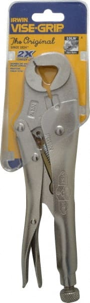 Irwin - 10" OAL Locking Jaw Locking Pliers - 5/8 to 1-1/8" Jaw Opening, Standard Handle - Exact Tooling