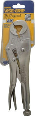 Irwin - 10" OAL Locking Jaw Locking Pliers - 5/8 to 1-1/8" Jaw Opening, Standard Handle - Exact Tooling