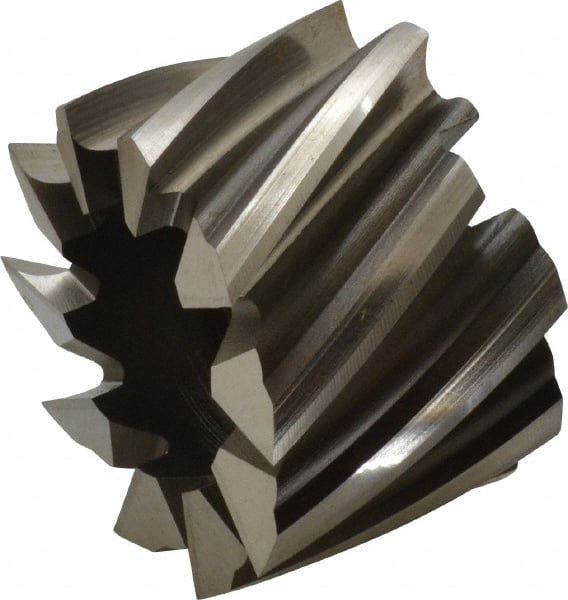 Keo - 2-1/4" Diam, 1" Arbor Hole Diam, 1-1/2" Length of Cut, 10 Flute, Cobalt, Finisher Shell End Mill - Right Hand Cut, Right Hand Spiral Flute, Uncoated - Exact Tooling