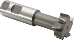 Keo - 1-15/32" Cut Diam, 5/8" Cut Width, 25/32" Neck Diam, 1" Shank Diam, 4-7/16" OAL, High Speed Steel T-Slot Cutter - Uncoated, 3/4" Bolt, Staggered Teeth, 8 Teeth, Weldon Flat - Exact Tooling