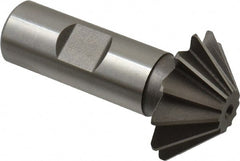 Keo - 1-1/2" Diam x 1/2" Width of Cut, 45° Included Angle, Shank Connection, High Speed Steel Single Angle Cutter - 3/4" Shank Diam, 2-3/4" Overall Length, Right Hand Cut, Uncoated - Exact Tooling