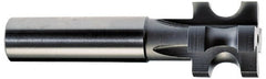 Value Collection - 3/32" Radius, 3/16" Circle Diam, 3/4" Cutter Diam, 3/4" Cutting Width, Shank Connection, Concave Radius Cutter - 1/2" Shank Diam, 3" OAL, High Speed Steel, Uncoated, 6 Teeth, Weldon Flat - Exact Tooling