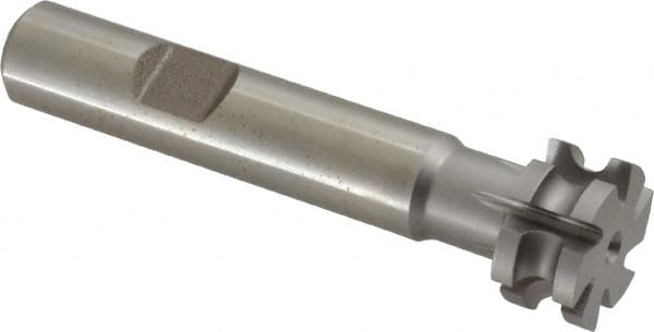 Keo - 3/32" Radius, 3/16" Circle Diam, 3/4" Cutter Diam, 3/8" Cutting Width, Shank Connection, Concave Radius Cutter - 1/2" Shank Diam, 3" OAL, High Speed Steel, Uncoated, 6 Teeth, Weldon Flat - Exact Tooling