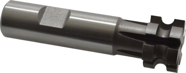 Keo - 1/8" Radius, 1/4" Circle Diam, 1" Cutter Diam, 5/8" Cutting Width, Shank Connection, Concave Radius Cutter - 3/4" Shank Diam, 3-1/2" OAL, High Speed Steel, Uncoated, 6 Teeth, Weldon Flat - Exact Tooling