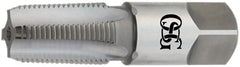 OSG - 1/8-27 NPT Thread, 4 Flute Standard Pipe Tap - 2-1/8" OAL, 3/4" Thread Length, 5/16" Shank Diam, TiCN Finish, High Speed Steel - Exact Tooling