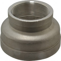 Merit Brass - 3 x 2" Grade 304 Stainless Steel Pipe Reducer Coupling - FNPT x FNPT End Connections, 150 psi - Exact Tooling