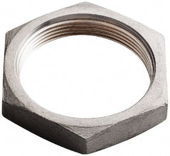 Merit Brass - 2-1/2" Grade 304 Stainless Steel Pipe Locknut - FNPSL End Connections, 150 psi - Exact Tooling