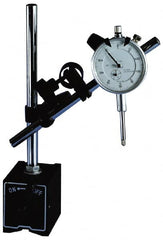 Teclock - 0.001" Graduation, Dial Indicator & Base Kit - 0.001 Inch Graduation, Includes Dial Indicator, Magnetic Base, Point Kit Set - Exact Tooling