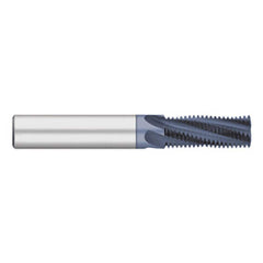 Titan USA - M4 X 0.70 Internal/External 0.7mm Pitch 1/8" Shank 3-Flute Solid Carbide Helical Flute Thread Mill - Exact Tooling